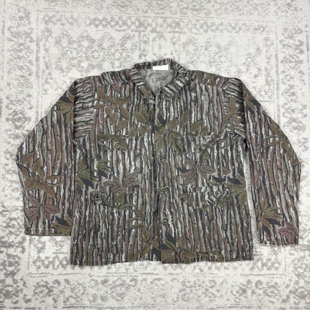 Realtree Camo Hunting Shirt Mens Made USA Button Up Size Large